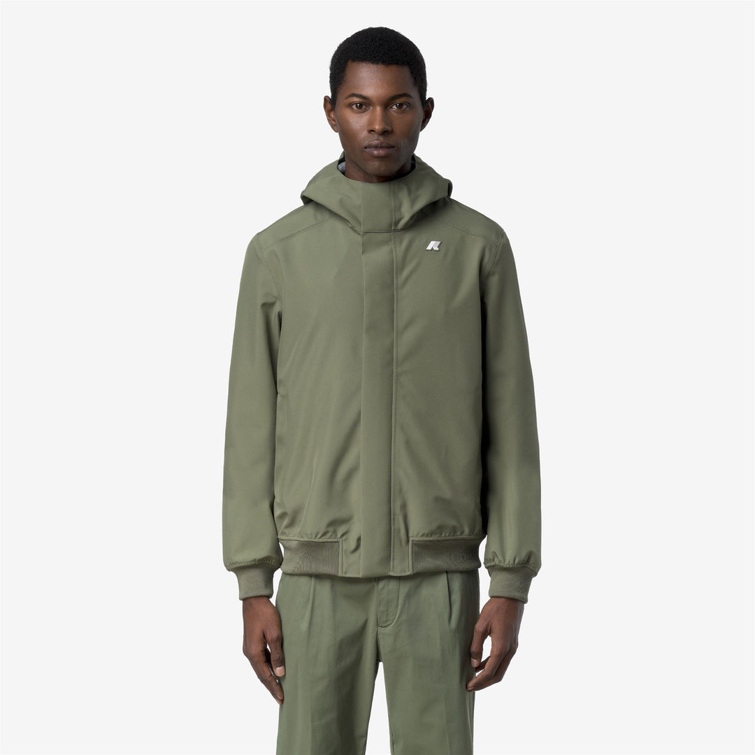 JOACHIM BONDED JERSEY - Vestes - Court - Homme - Green Lichen main