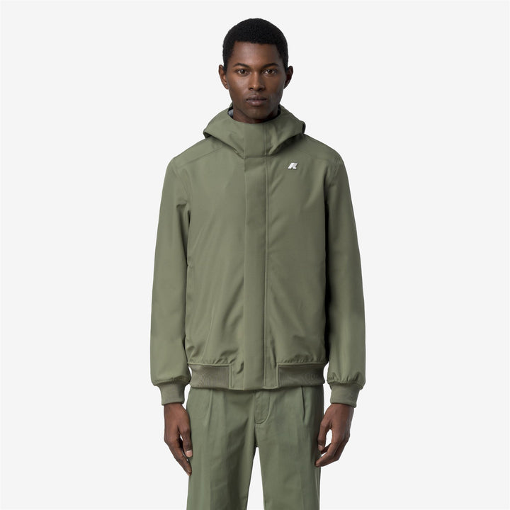 JOACHIM BONDED JERSEY - Vestes - Court - Homme - Green Lichen 2