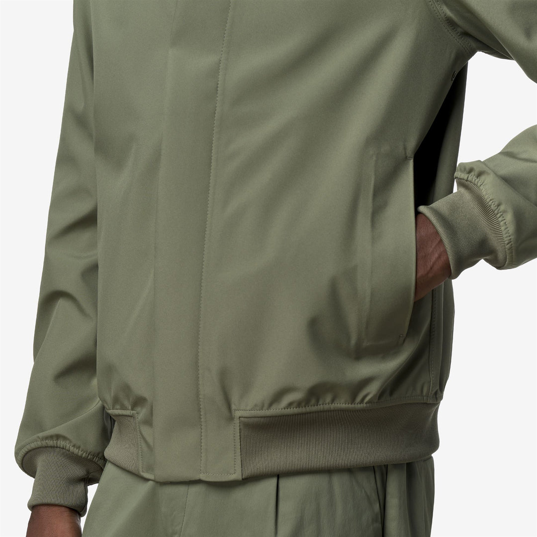 JOACHIM BONDED JERSEY - Vestes - Court - Homme - Green Lichen main