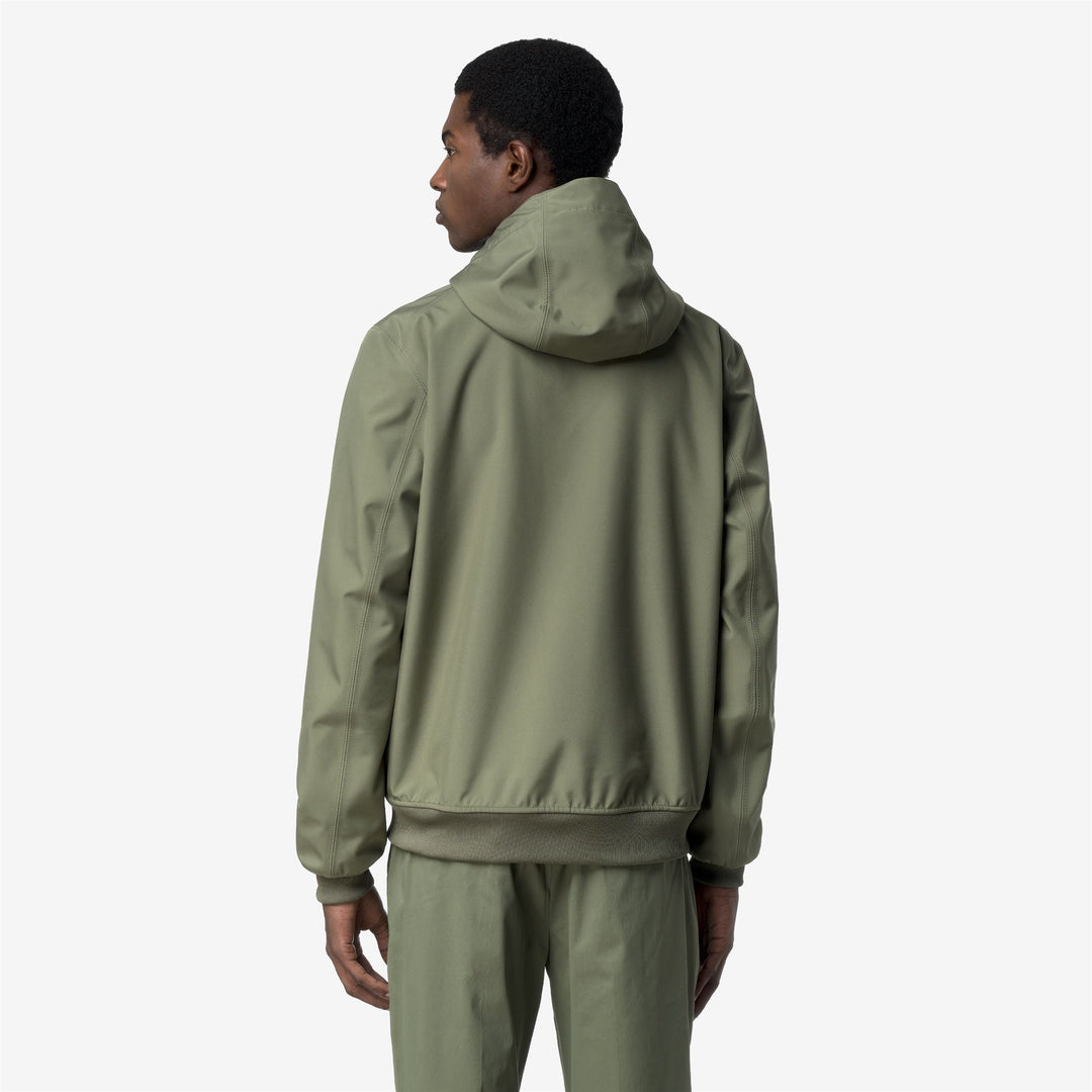 JOACHIM BONDED JERSEY - Vestes - Court - Homme - Green Lichen main