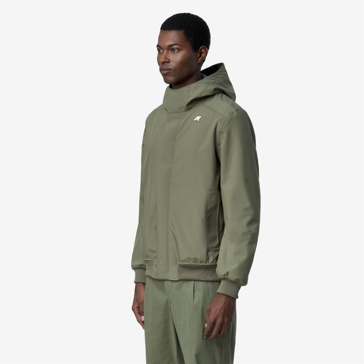 JOACHIM BONDED JERSEY - Vestes - Court - Homme - Green Lichen 3