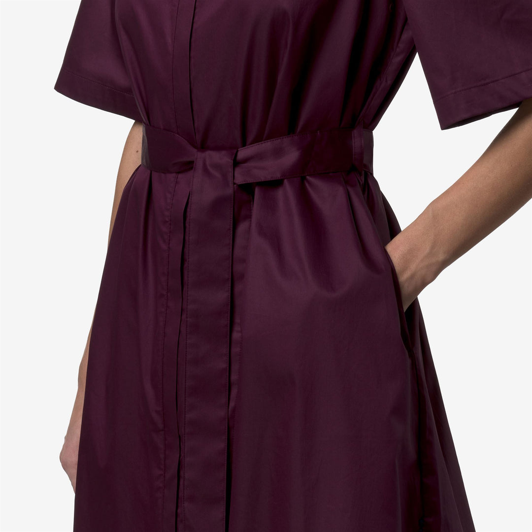 NOUAILLE SHINY COTTON - Robes - Court - Femme - Violet Mauve Wine main