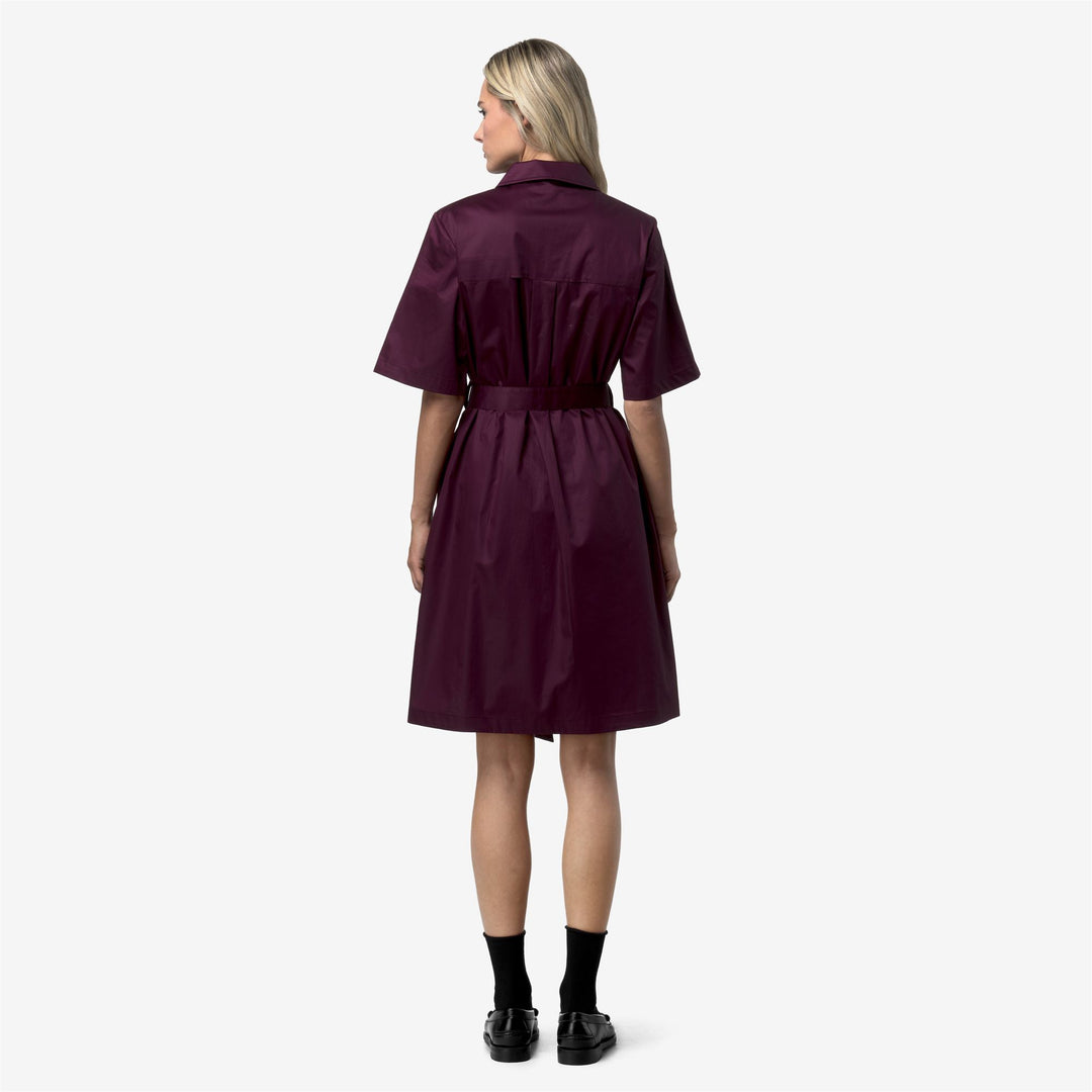 NOUAILLE SHINY COTTON - Robes - Court - Femme - Violet Mauve Wine main