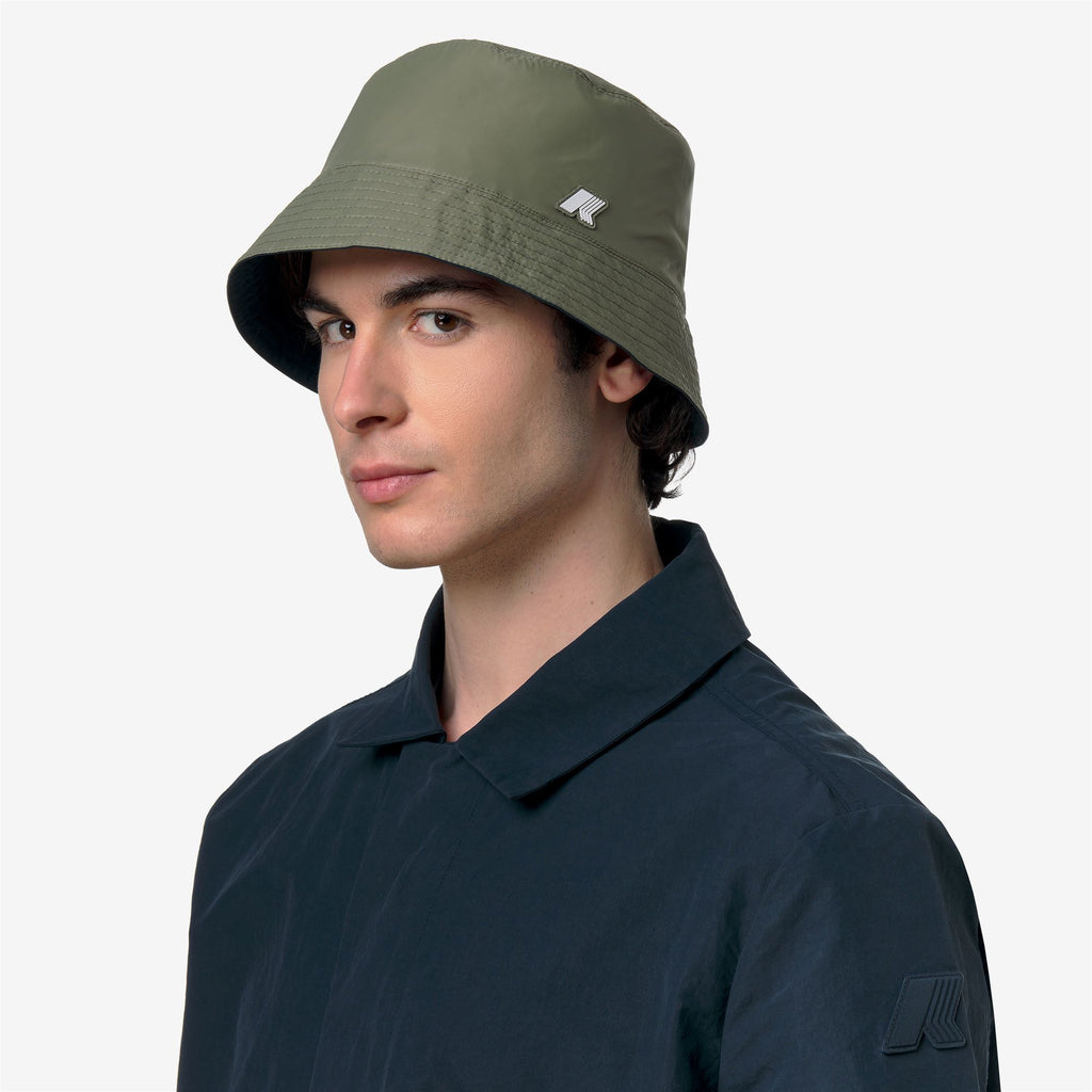 Headwear_Unisex_SHAVIT COTTON DOUBLE_Hat_Blue Depth - Green Lichen - Commercial 5