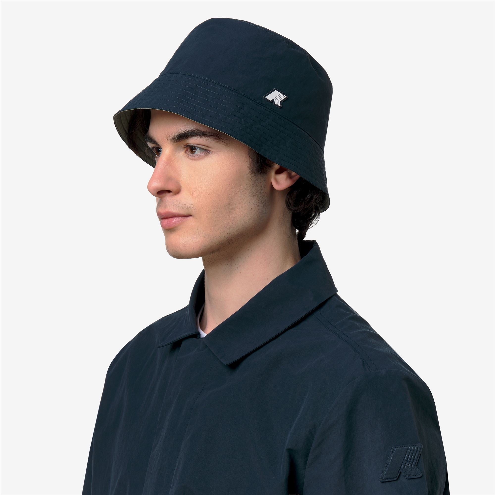 Headwear_Unisex_SHAVIT COTTON DOUBLE_Hat_Blue Depth - Green Lichen - Commercial 4
