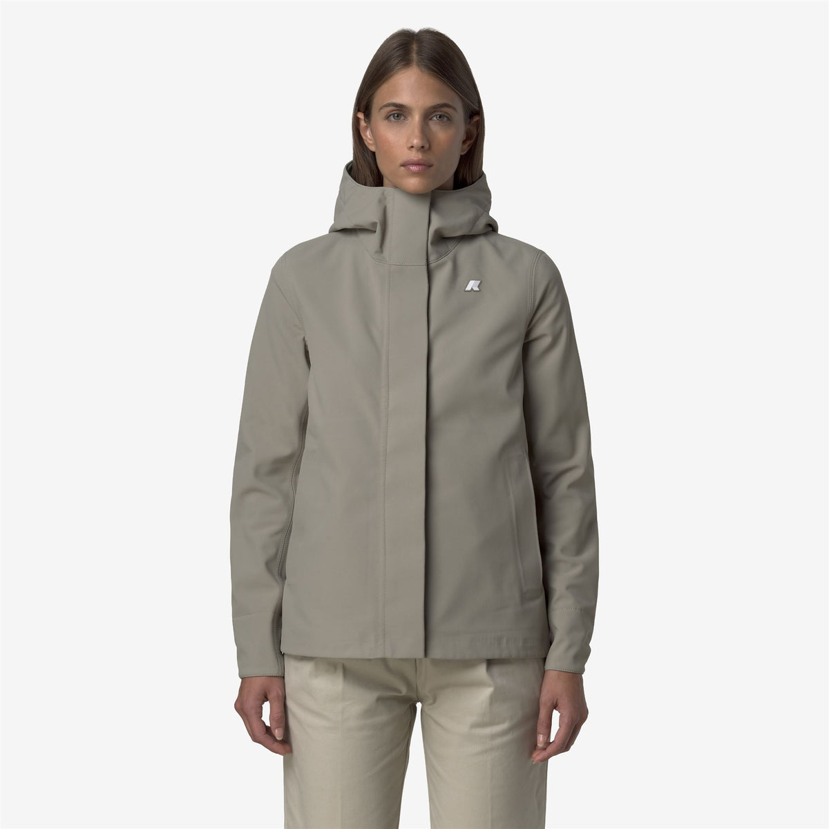 Jackets_WOMAN_MADALINA BONDED_Mid_Green Oak - Blue Depth - Commercial 4