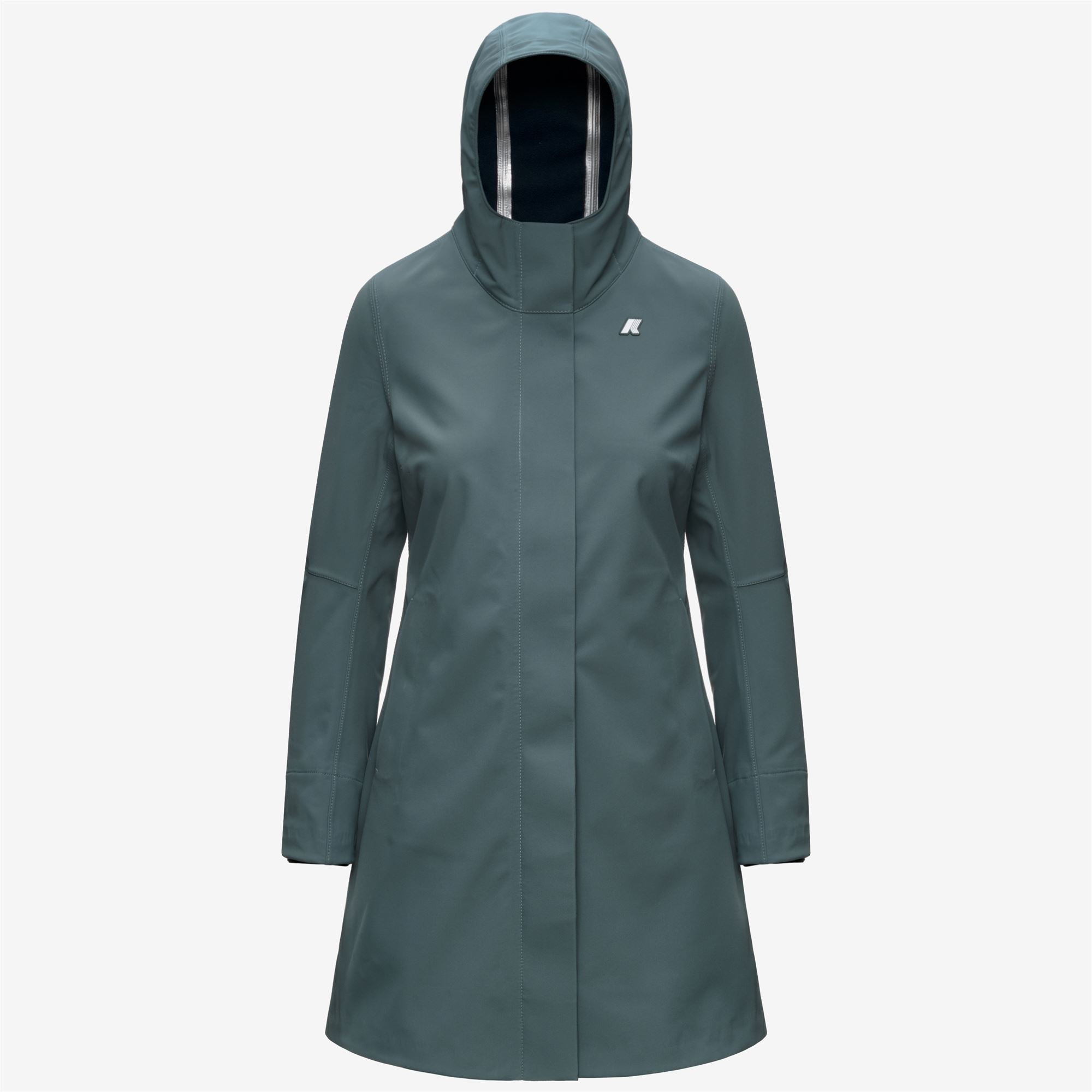 Jackets_Woman_STEPHY BONDED_3/4 Length_Green Balsam - Blue Depth - Commercial 1