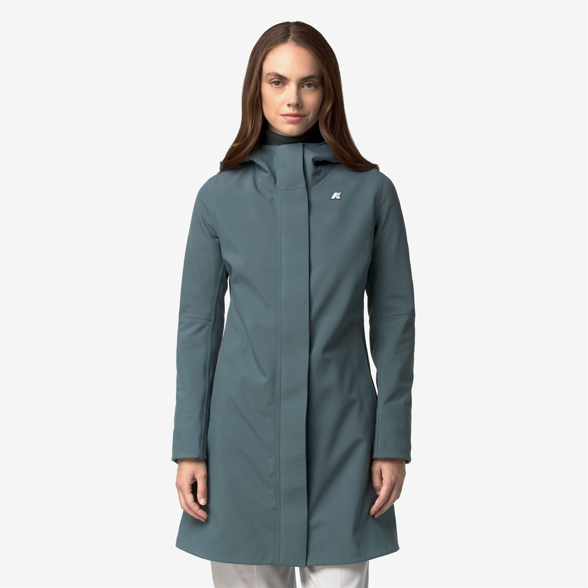 Jackets_Woman_STEPHY BONDED_3/4 Length_Green Balsam - Blue Depth - Commercial 4