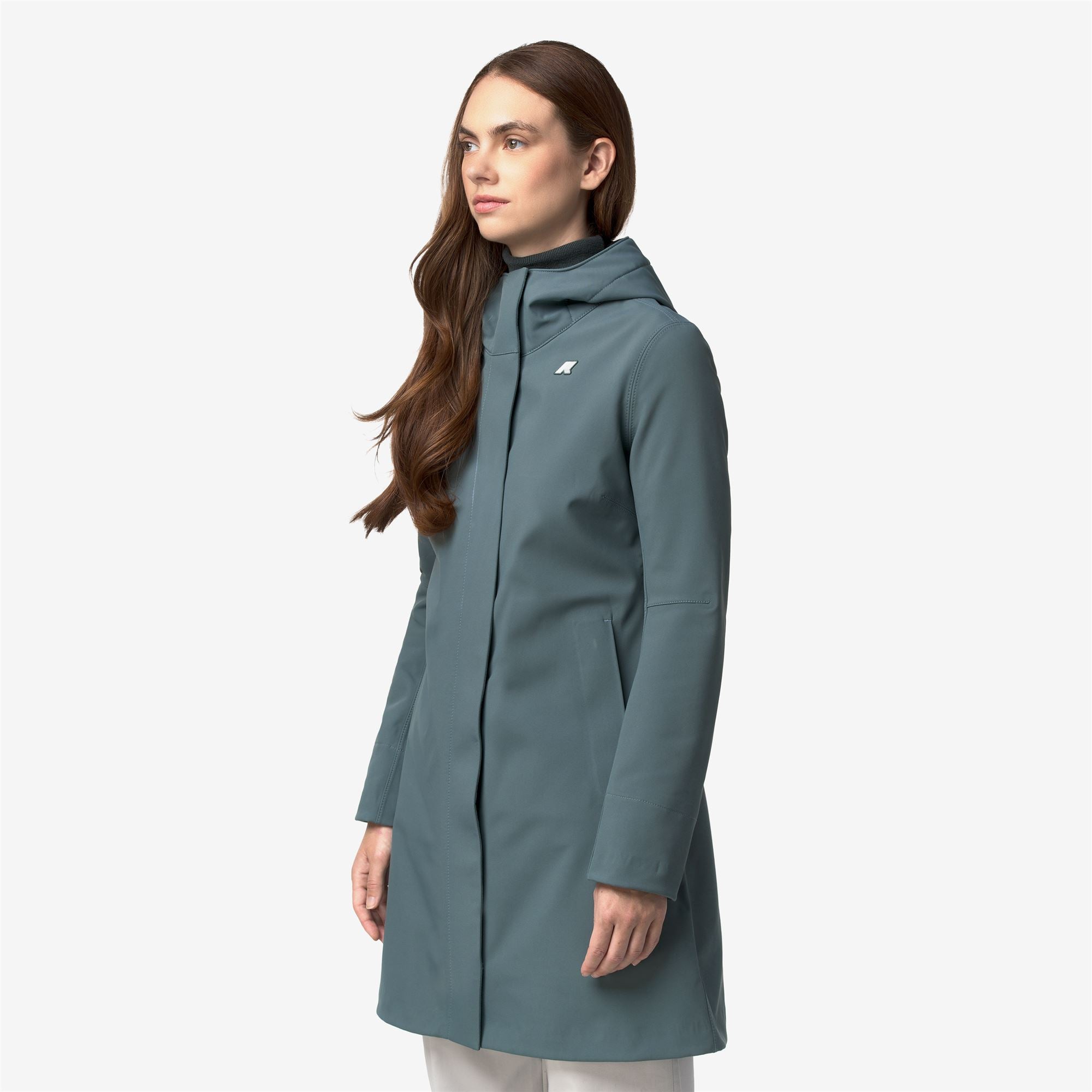 Jackets_Woman_STEPHY BONDED_3/4 Length_Green Balsam - Blue Depth - Commercial 5