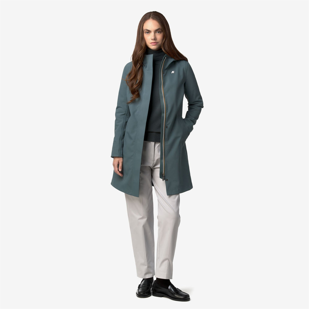 Jackets_Woman_STEPHY BONDED_3/4 Length_Green Balsam - Blue Depth - Commercial 7
