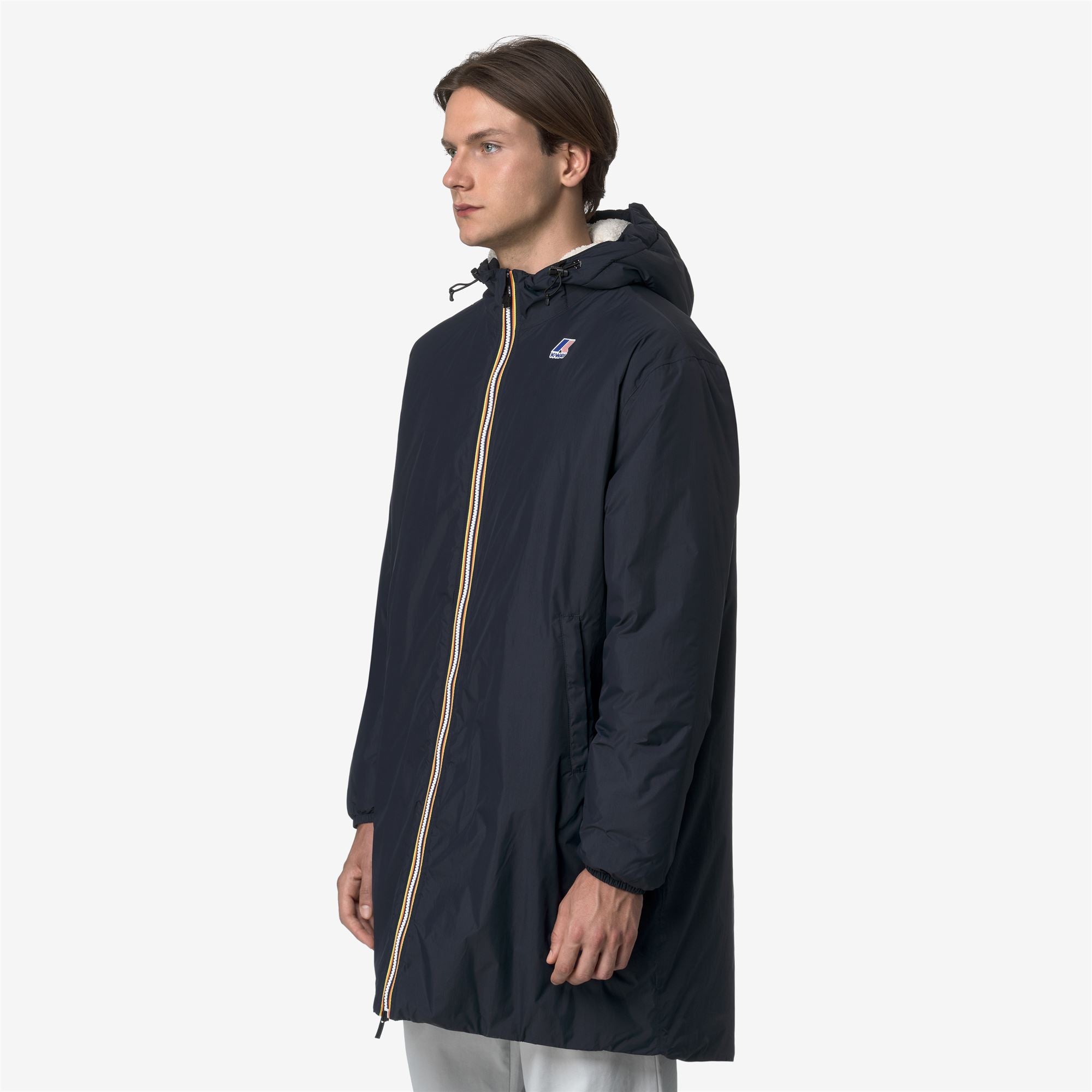 Jackets_UNISEX_LE VRAI 4.0 EIFFEL EAST ORSETTO_3/4 Length_Blue Depth - Commercial 4