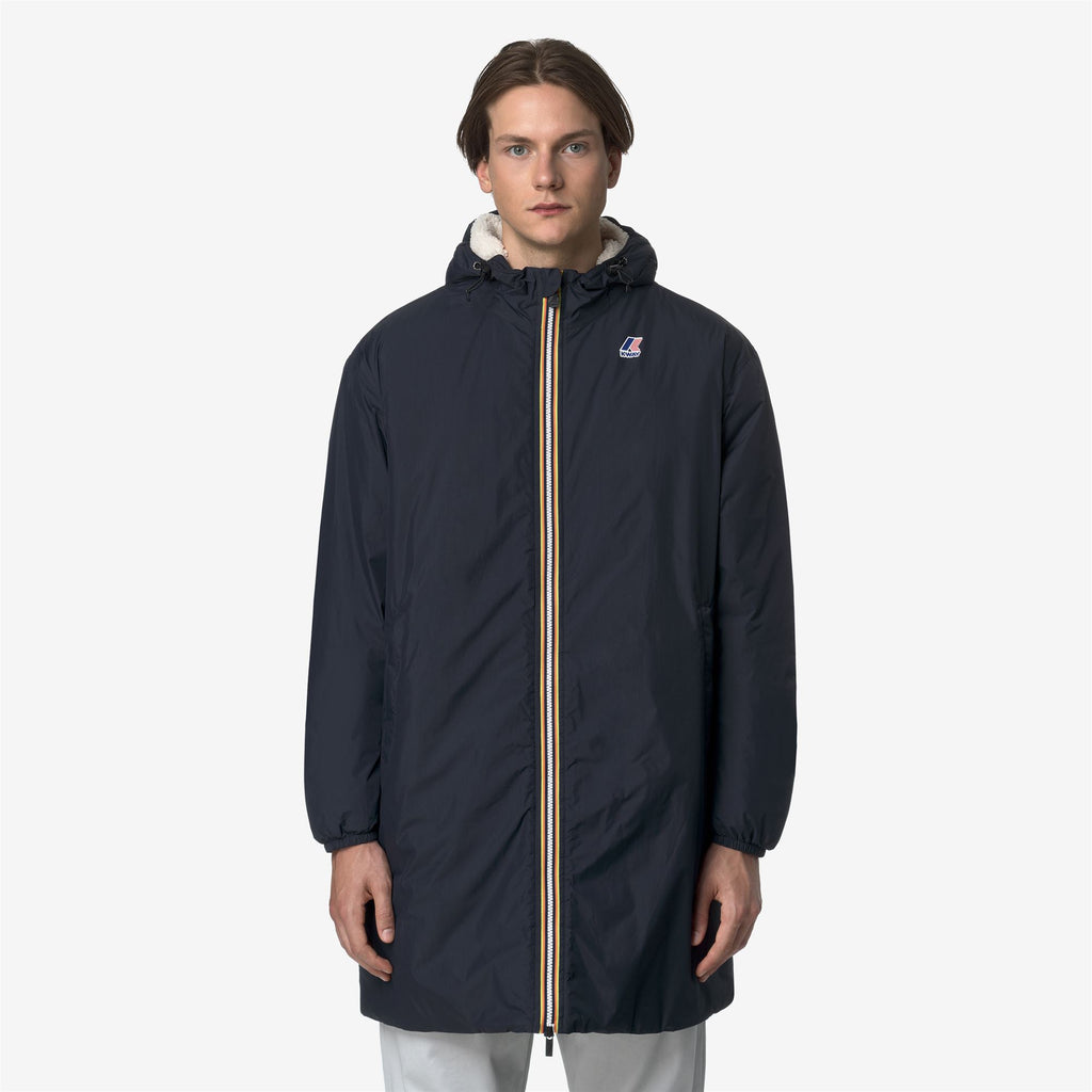 Jackets_UNISEX_LE VRAI 4.0 EIFFEL EAST ORSETTO_3/4 Length_Blue Depth - Commercial 2