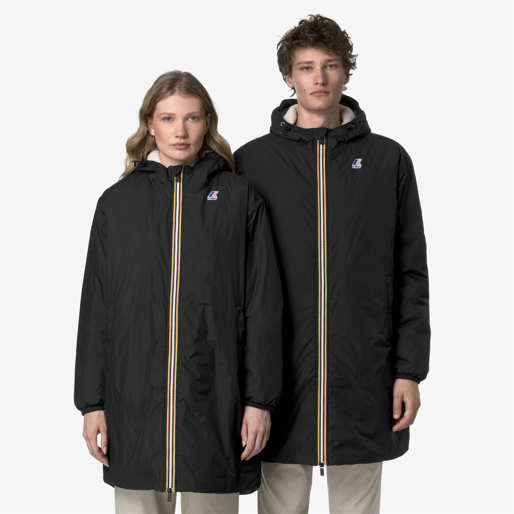 Jackets_UNISEX_LE VRAI 4.0 EIFFEL EAST ORSETTO_3/4 Length_Black Pure - Commercial 1