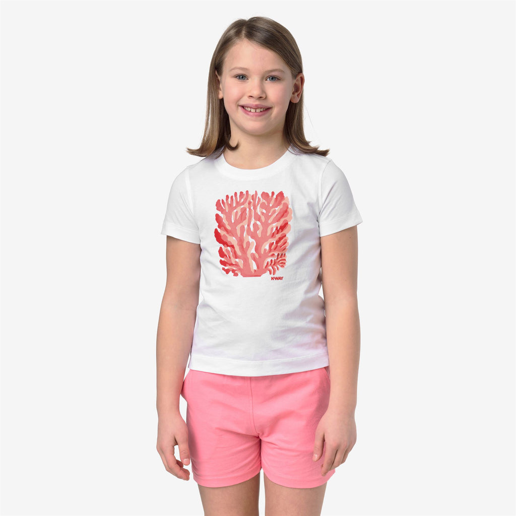 T-Shirts & Top_Girl_P. MELIS CORAIL JERSEY_T-Shirt_White - White - Commercial 4