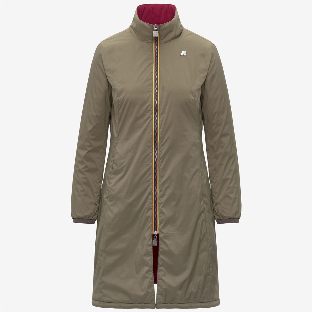 Jackets_Woman_MIRANDA 3IN1_Long_Green Army - Red Dk - Commercial 2