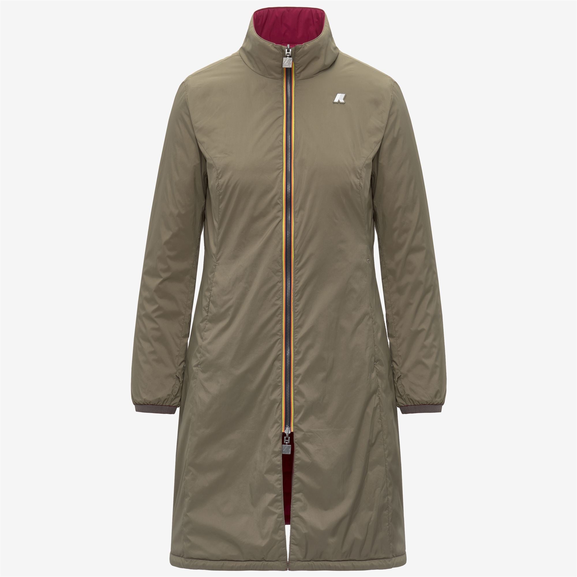 Jackets_Woman_MIRANDA 3IN1_Long_Green Army - Red Dk - Commercial 2