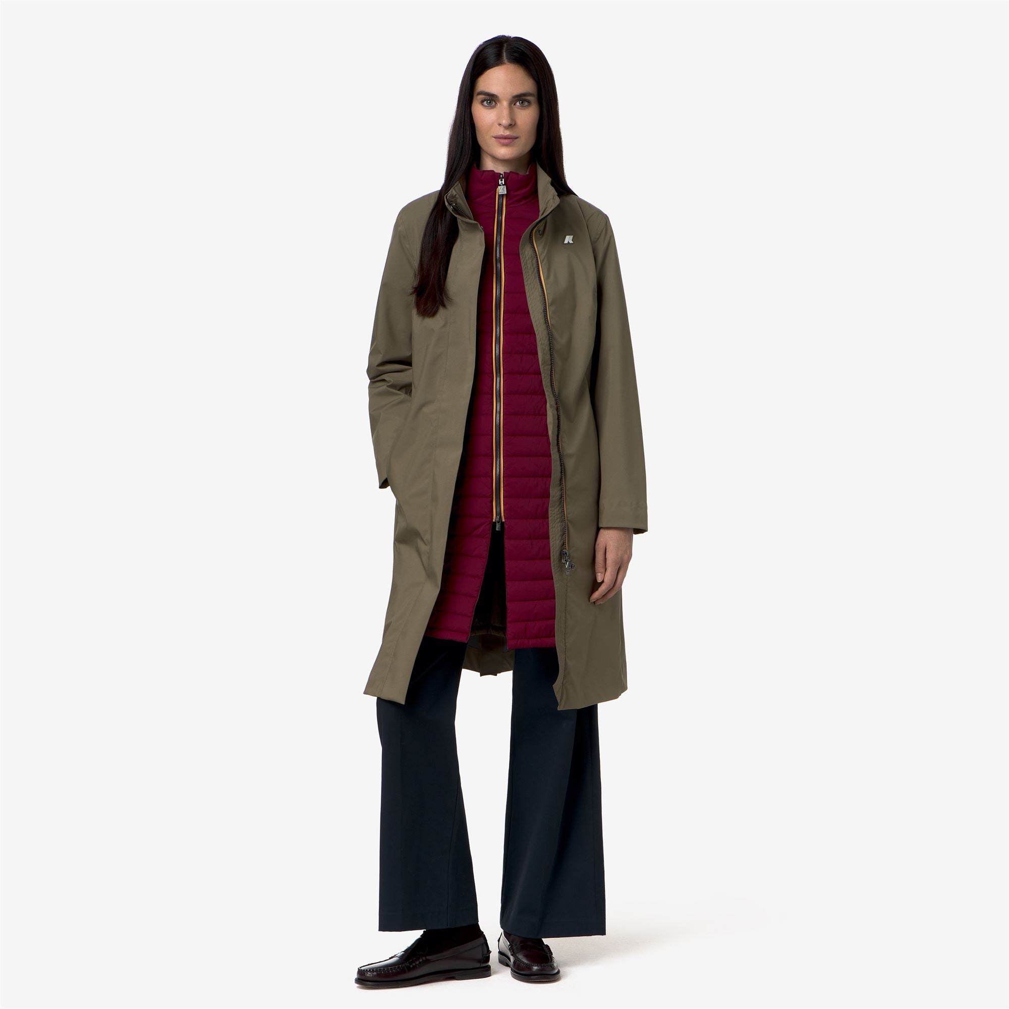 Jackets_Woman_MIRANDA 3IN1_Long_Green Army - Red Dk - Commercial 7