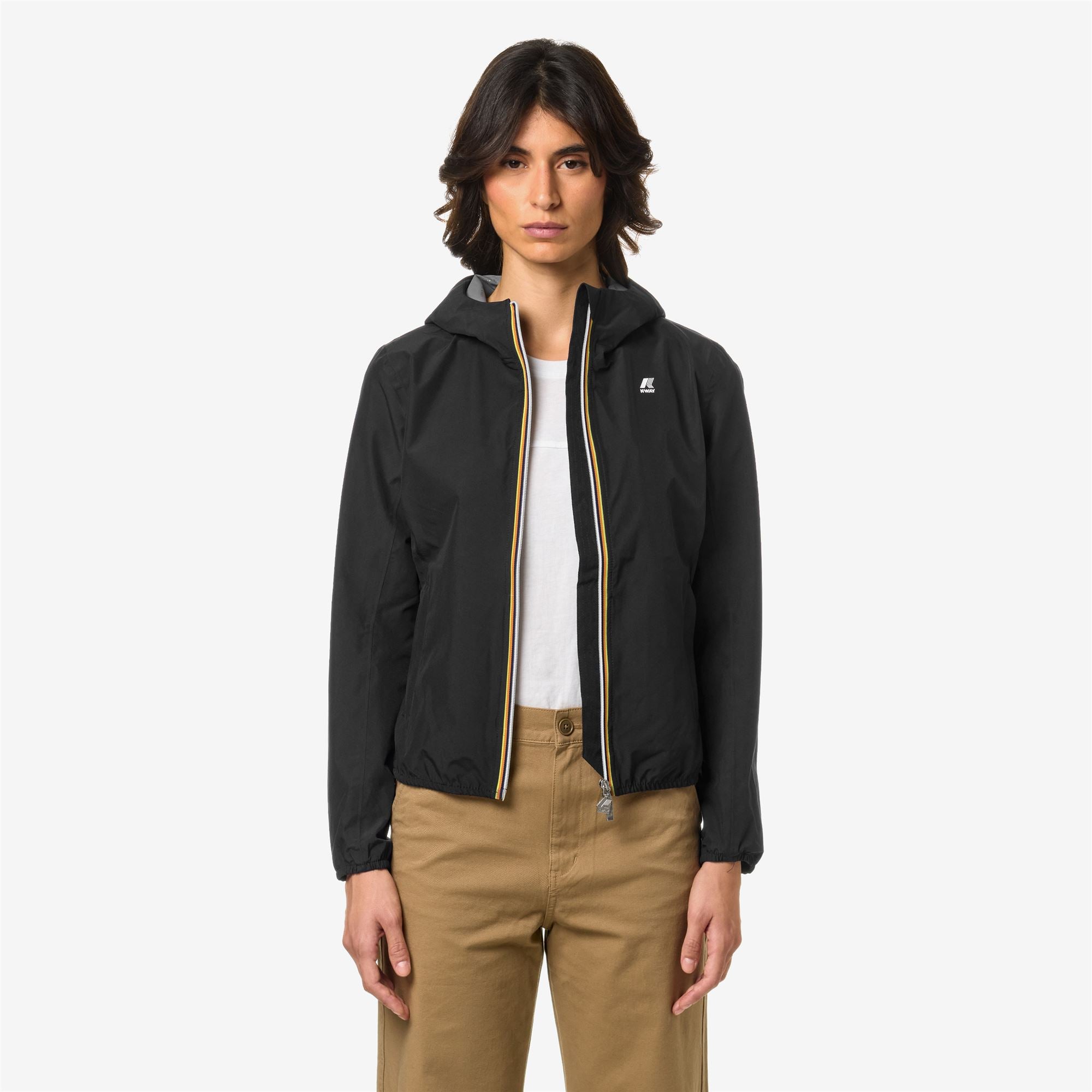 Jackets_Woman_LILY ECO STRETCH DOT_Short_Black Pure - Commercial 4