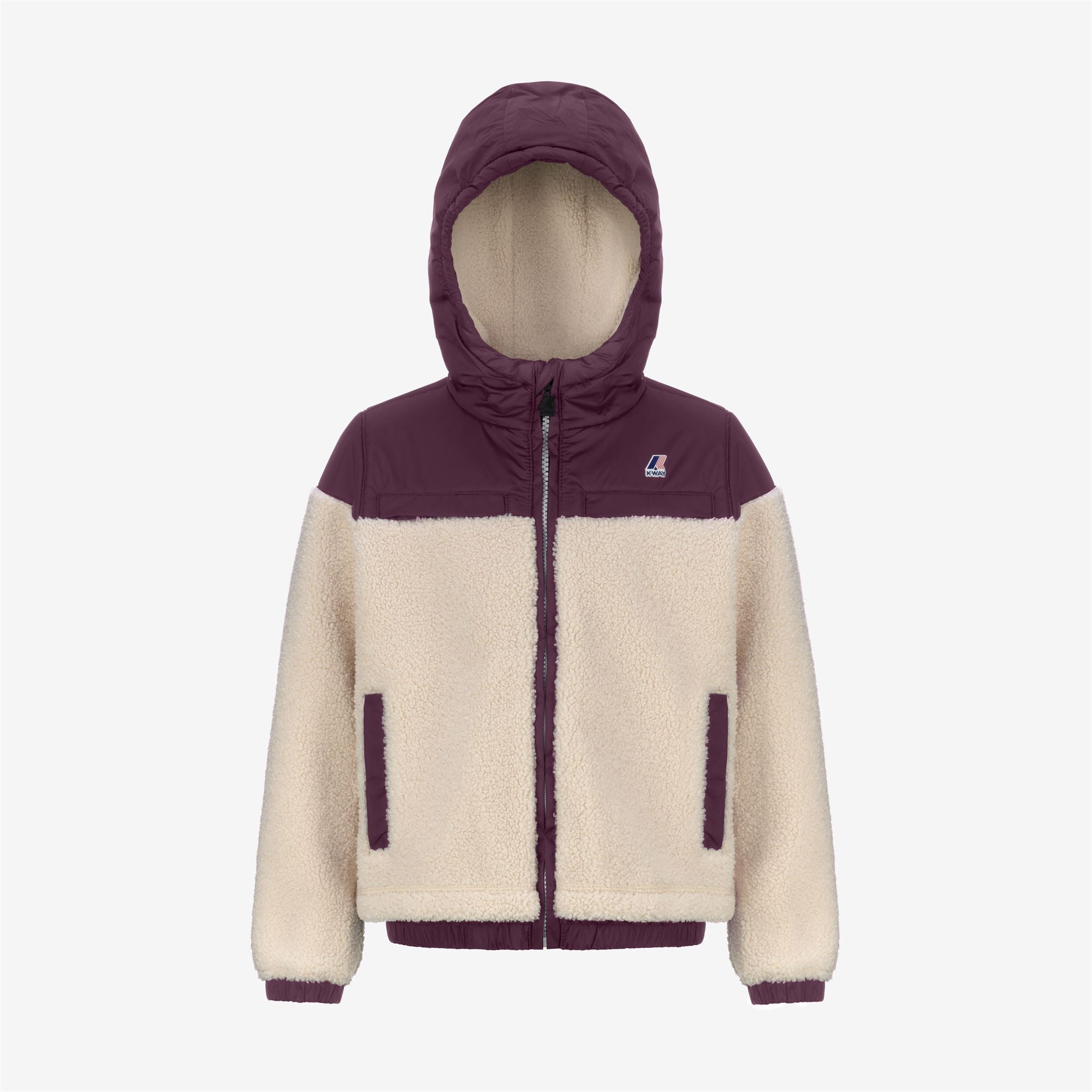 Fleece_KID UNISEX_P.  JILDAZ ORSETTO_Jacket_ECRU - Violet Dk Purple - Commercial 1