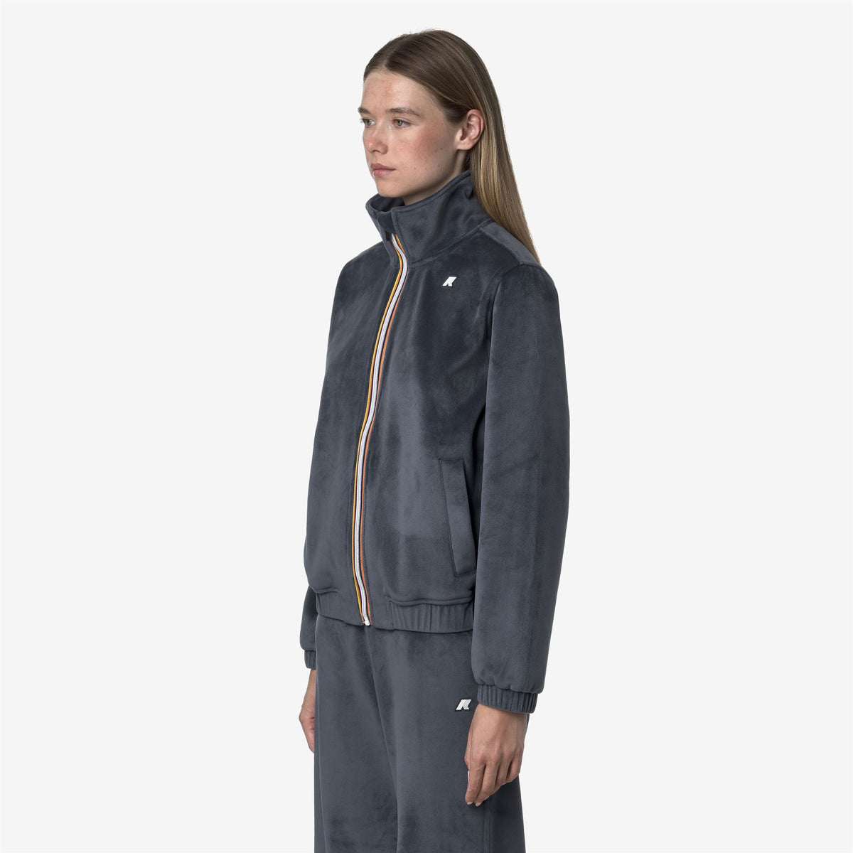 Fleece_WOMAN_VIVIETTE VELOUR POLAR_Jacket_Blue Airforce Combo - Blue Airforce - Commercial 5