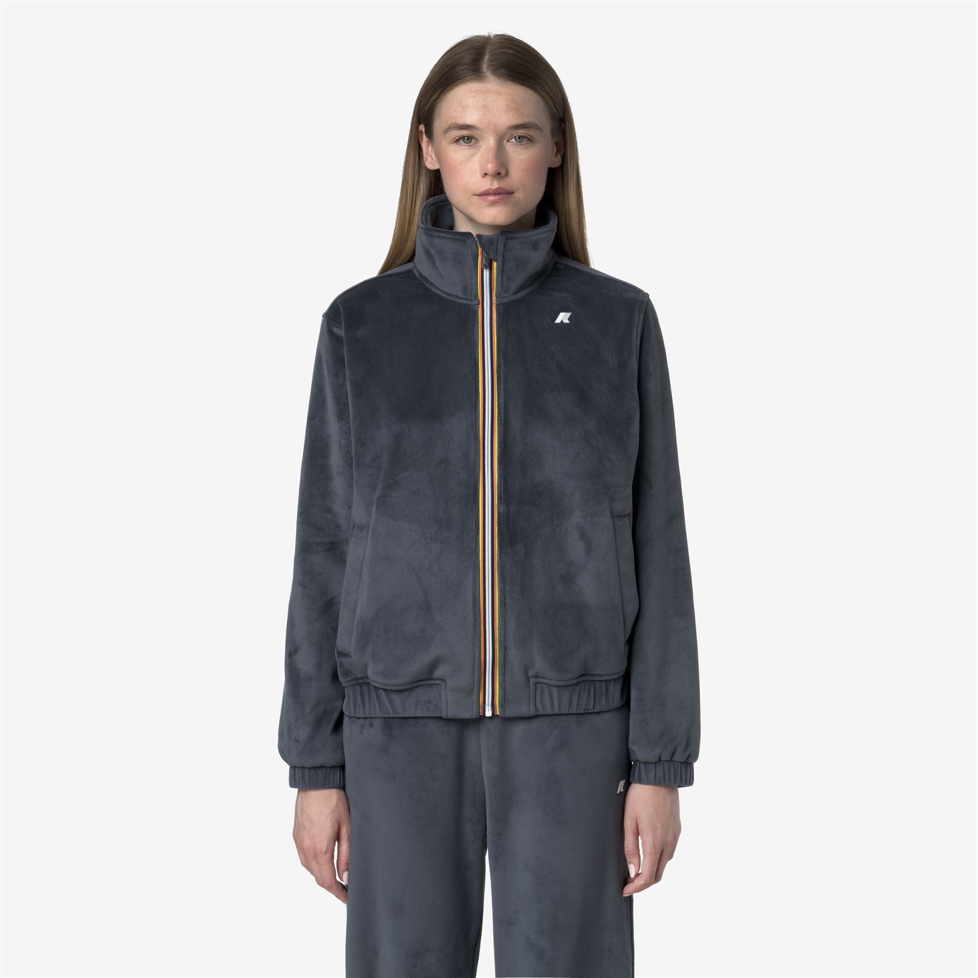 Fleece_WOMAN_VIVIETTE VELOUR POLAR_Jacket_Blue Airforce Combo - Blue Airforce - Commercial 4