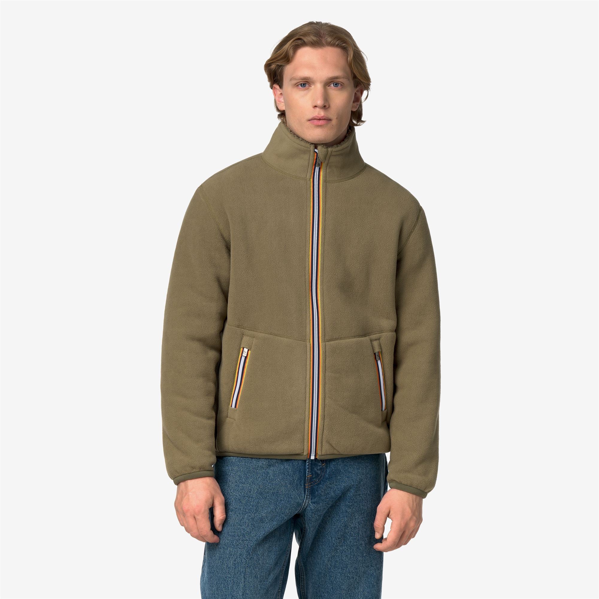 Fleece_Man_PASCAL SHERPA POLAR DOUBLE_Jacket_Green Army-Green Army - Commercial 3