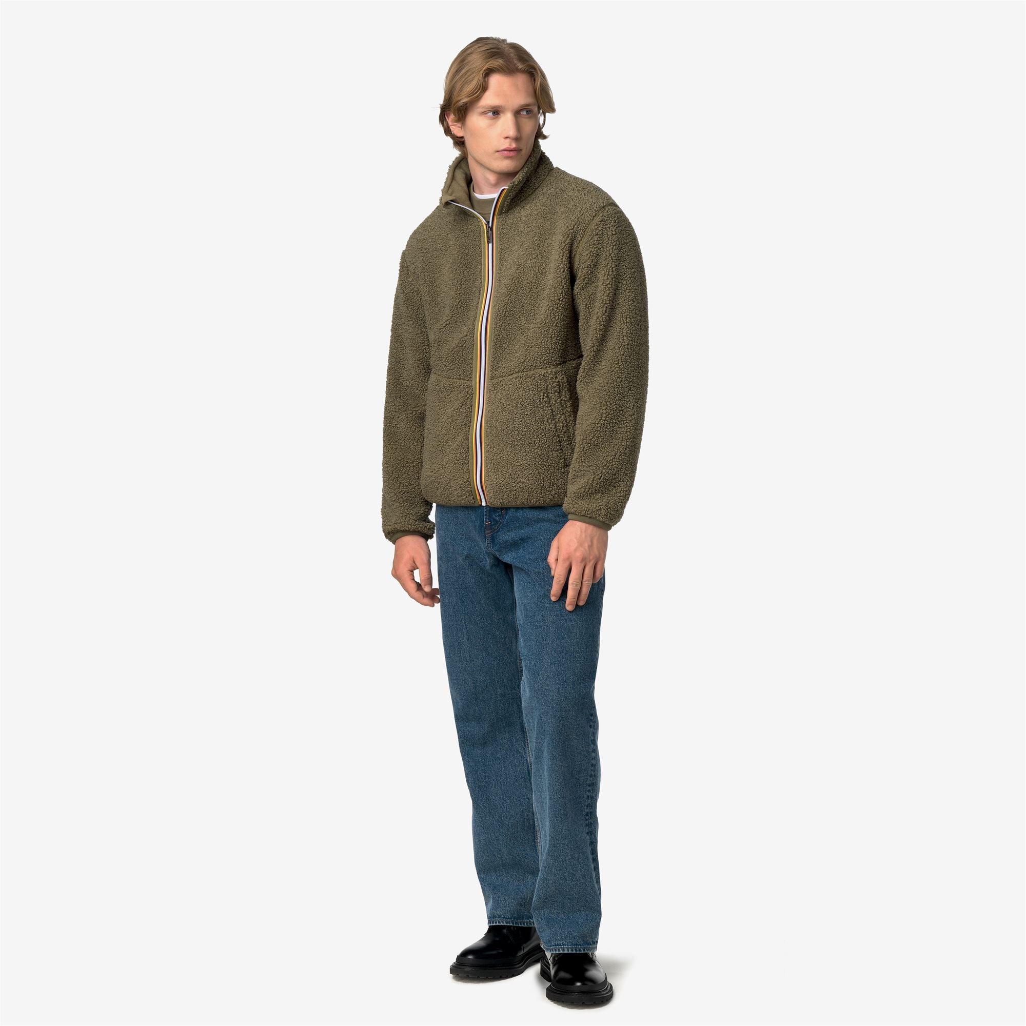 Fleece_Man_PASCAL SHERPA POLAR DOUBLE_Jacket_Green Army-Green Army - Commercial 7