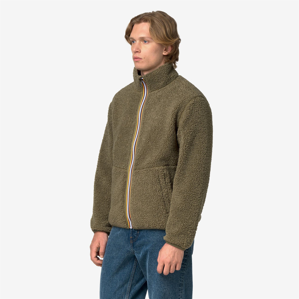 Fleece_Man_PASCAL SHERPA POLAR DOUBLE_Jacket_Green Army-Green Army - Commercial 5