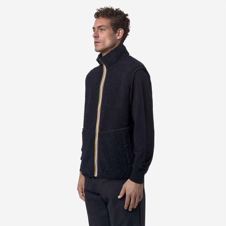 YANNICK SHERPA POLAR REVERSIBLE - Fleece - Vest - MAN - Blue Depth-Blue Depth