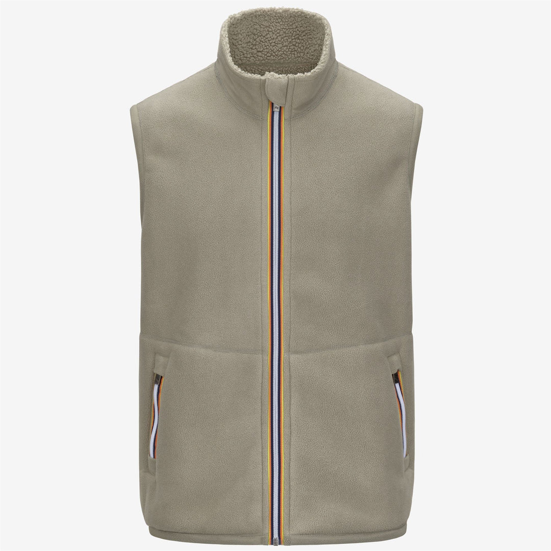 YANNICK SHERPA POLAR REVERSIBLE - Fleece - Vest - MAN - Green Oak-Green Oak