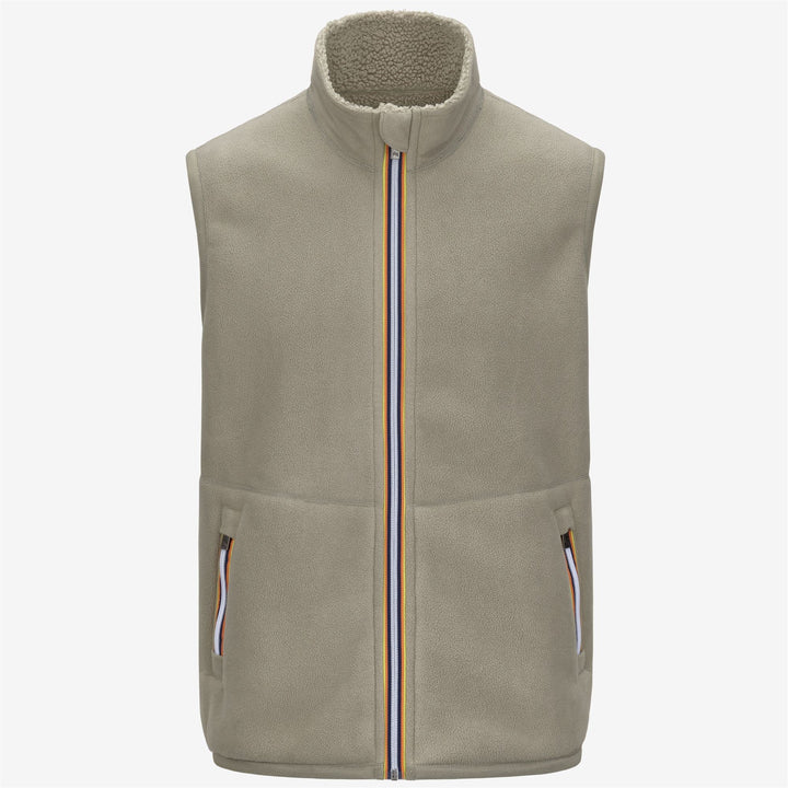 YANNICK SHERPA POLAR REVERSIBLE - Fleece - Vest - MAN - Green Oak-Green Oak