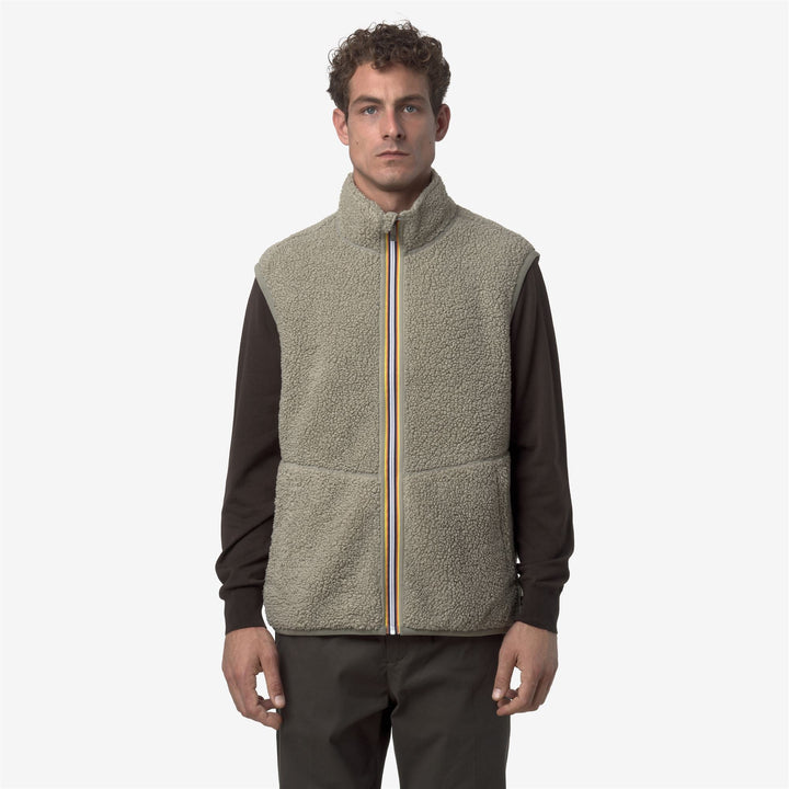 YANNICK SHERPA POLAR REVERSIBLE - Fleece - Vest - MAN - Green Oak-Green Oak