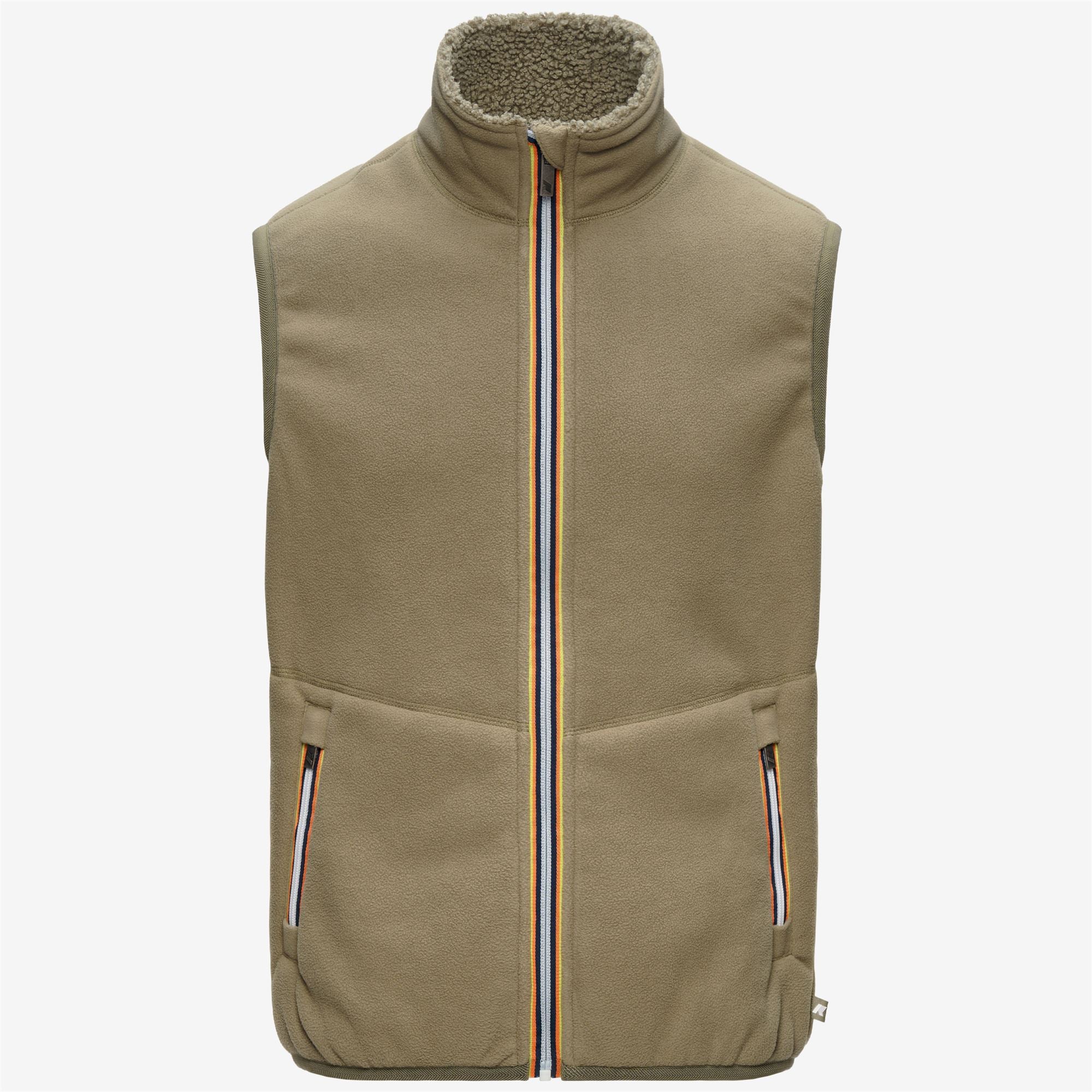 Fleece_Man_YANNICK SHERPA POLAR DOUBLE_Vest_Green Army-Green Army - Commercial 2