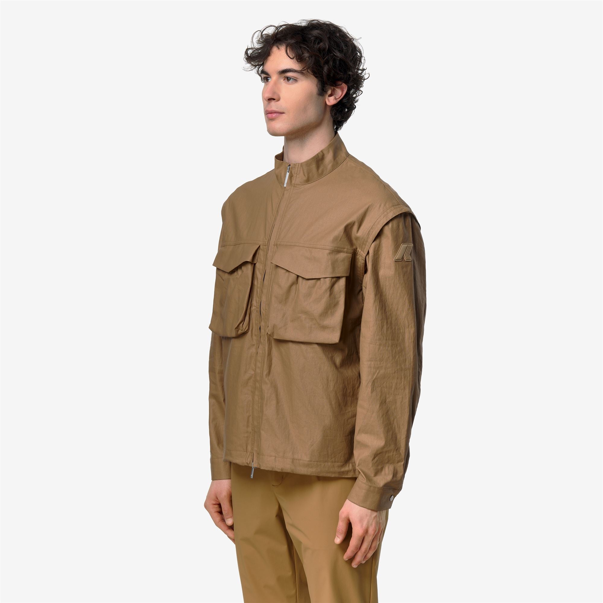 Jackets_Man_ORIAN NATURAL BLEND_Short_BROWN BISTRE COMBO - Brown Bistre - Commercial 5