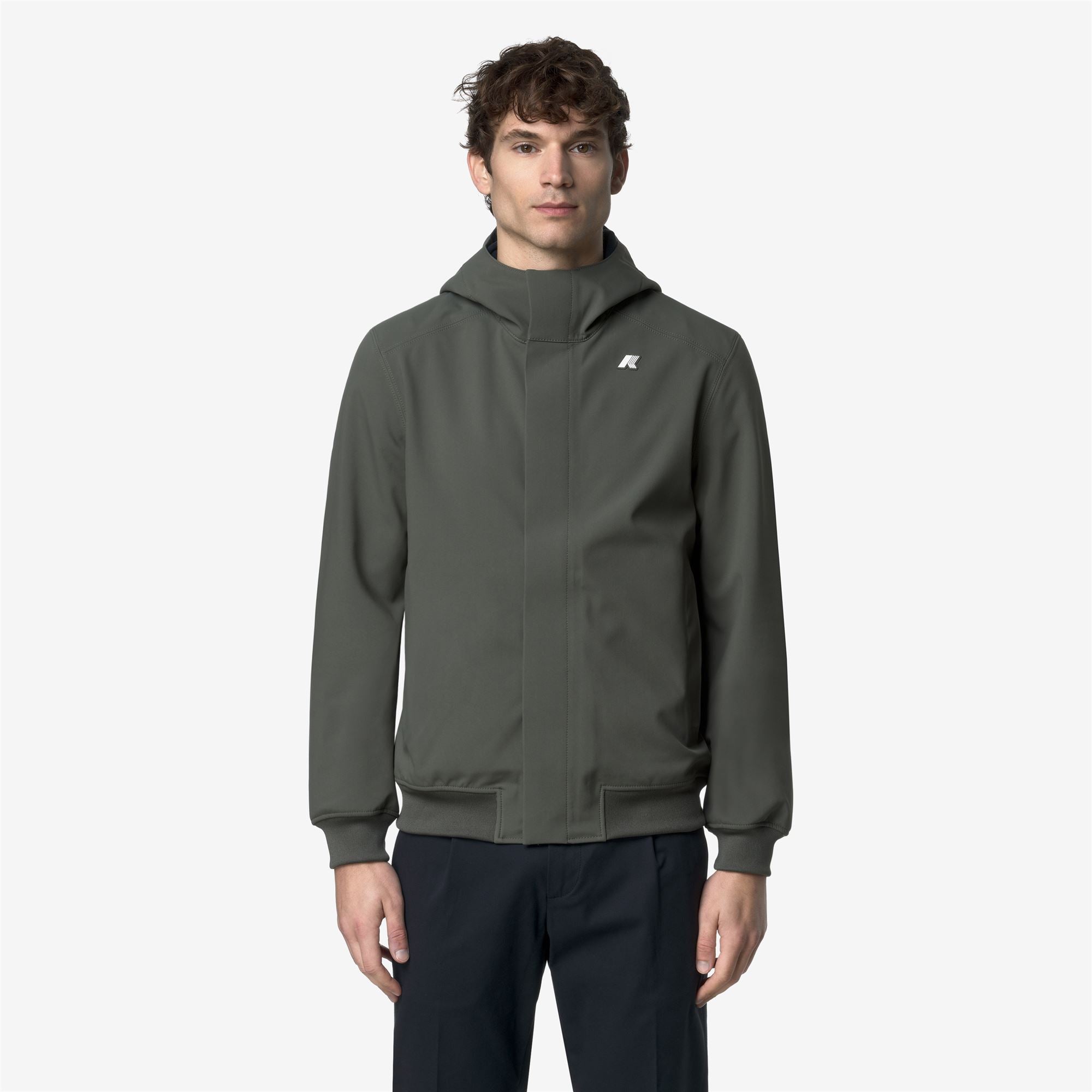 Jackets_MAN_JOACHIM BONDED_Short_GREEN BLACKISH  - Blue Depth - Commercial 4