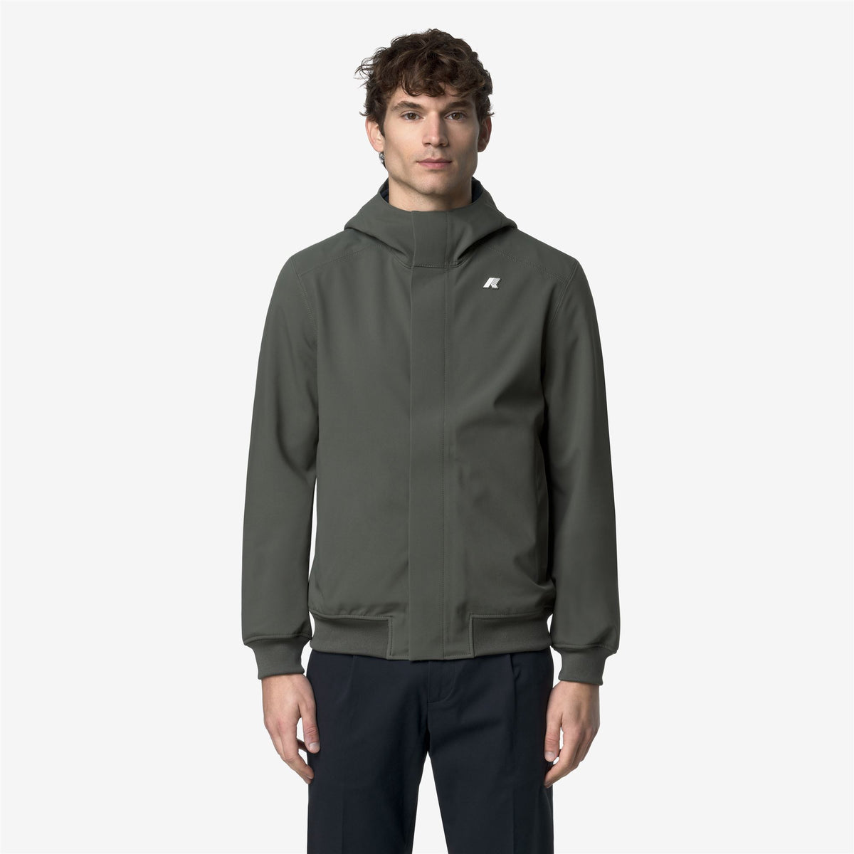 Jackets_MAN_JOACHIM BONDED_Short_GREEN BLACKISH  - Blue Depth - Commercial 3
