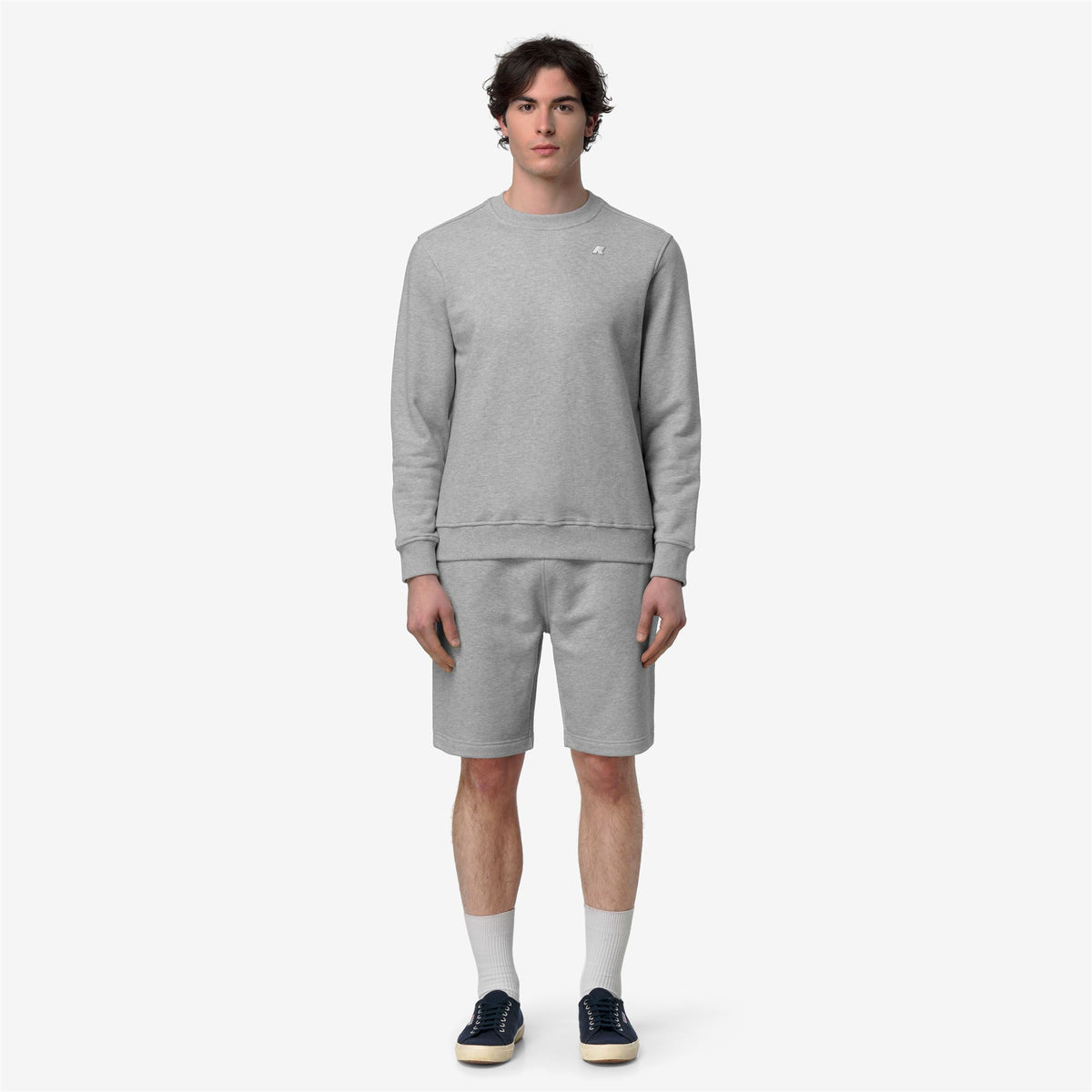 Fleece_Man_BAPTISTE FRENCH TERRY_Jumper_GREY MID MEL - Commercial 4