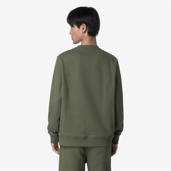 BAPTISTE FRENCH TERRY - Fleece - Jumper - MAN - GREEN LICHEN
