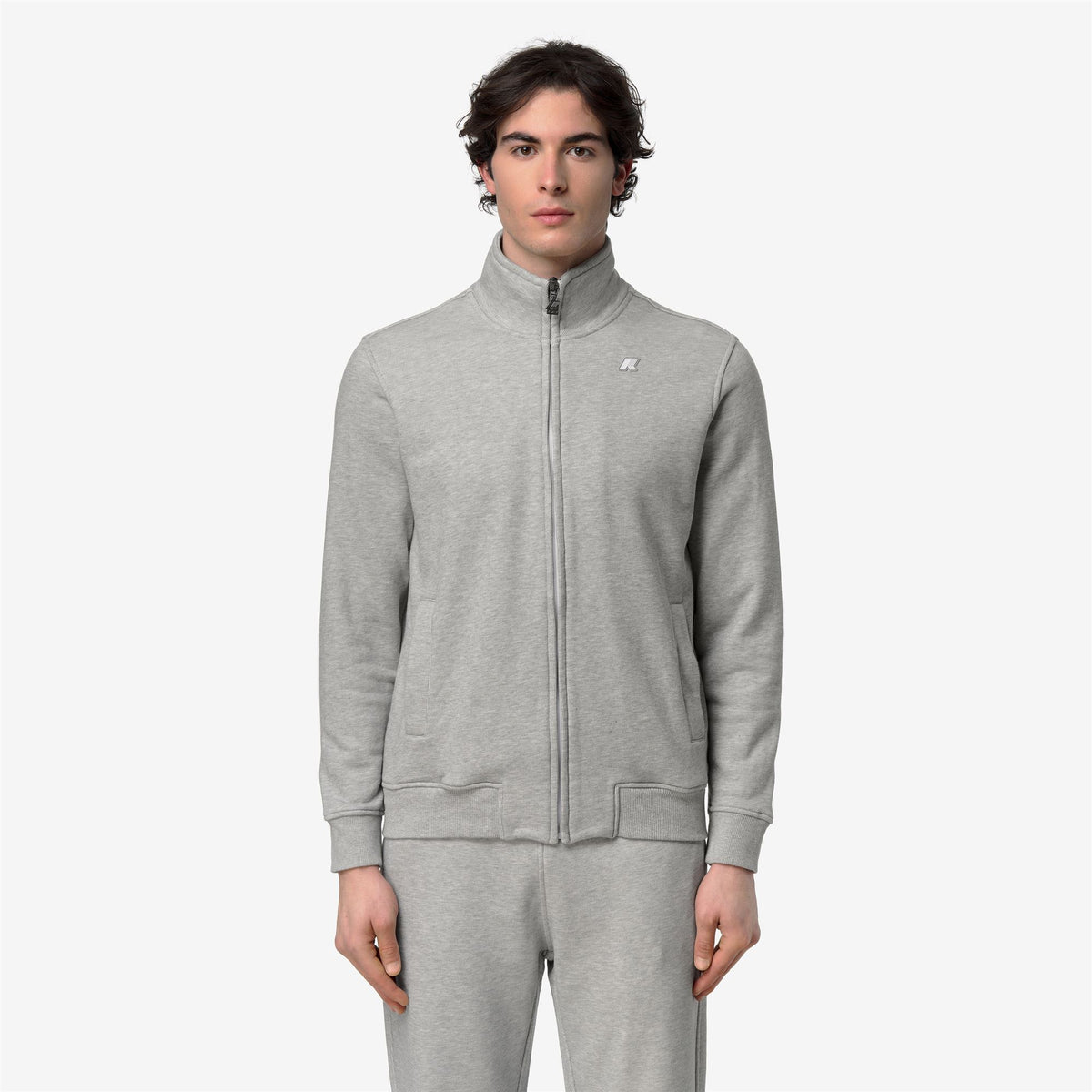 Fleece_Man_FINN FRENCH TERRY_Jacket_GREY MID MEL - Commercial 4