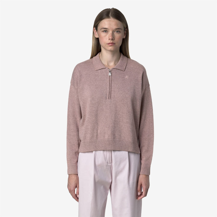 GRAMARNIER COTTON CASHMERE AF - Knitwear - Pull  Over - WOMAN - Pink Fawn Mel