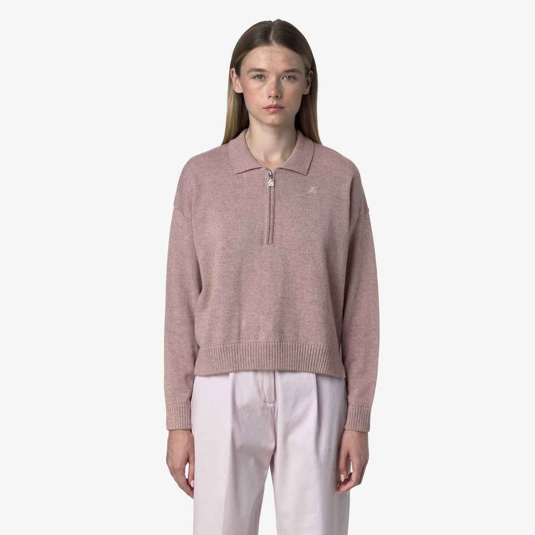 GRAMARNIER COTTON CASHMERE AF - Knitwear - Pull  Over - WOMAN - Pink Fawn Mel