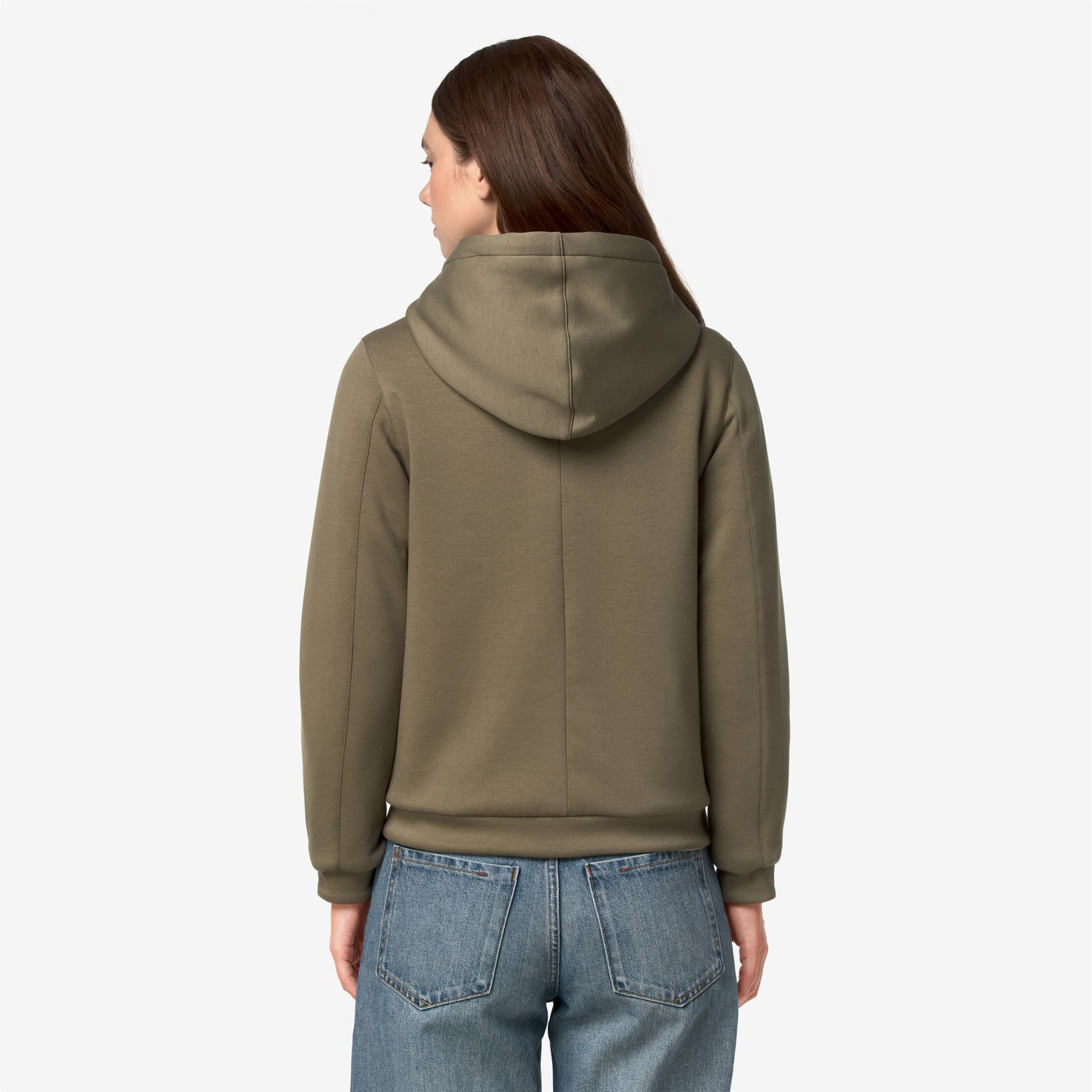 Fleece_Woman_DEVA LIGHT SPACER FUR DOUBLE_Jacket_Green Army - Fur - Commercial 6