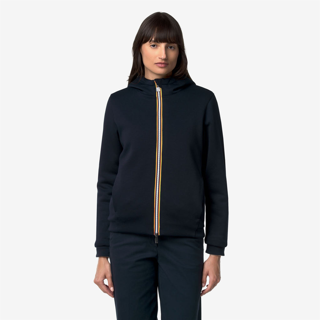 Fleece_Woman_DEVA LIGHT SPACER FUR DOUBLE_Jacket_Blue Depth - Fur - Grey Mist - Commercial 4