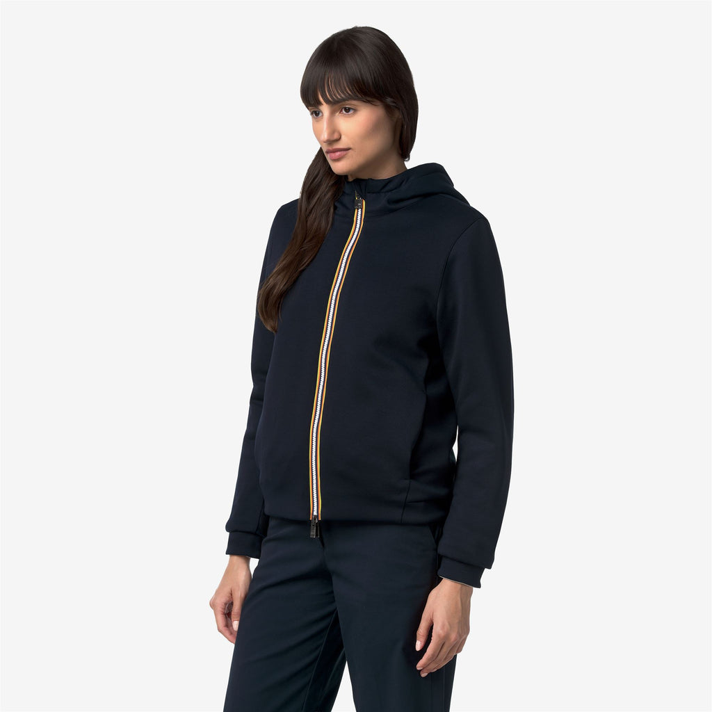 Fleece_Woman_DEVA LIGHT SPACER FUR DOUBLE_Jacket_Blue Depth - Fur - Grey Mist - Commercial 5