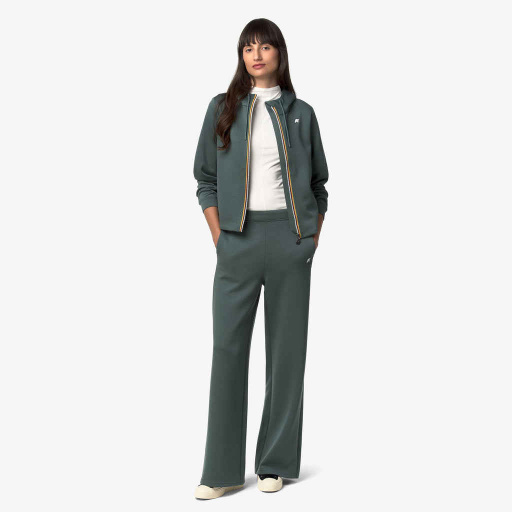 Fleece_Woman_DEVA LIGHT SPACER_Hoodie Full Zip_Green Balsam - Commercial 7