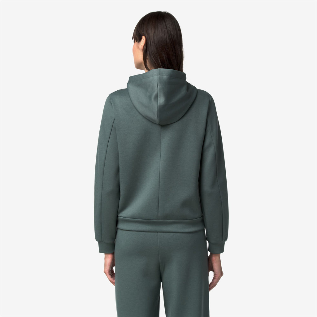 Fleece_Woman_DEVA LIGHT SPACER_Hoodie Full Zip_Green Balsam - Commercial 6