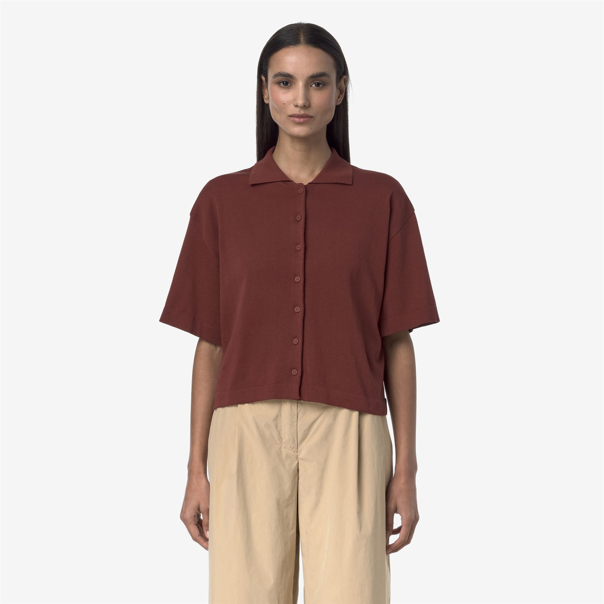 Knitwear_WOMAN_CARRY_Jacket_Brown Fiery - Commercial 4