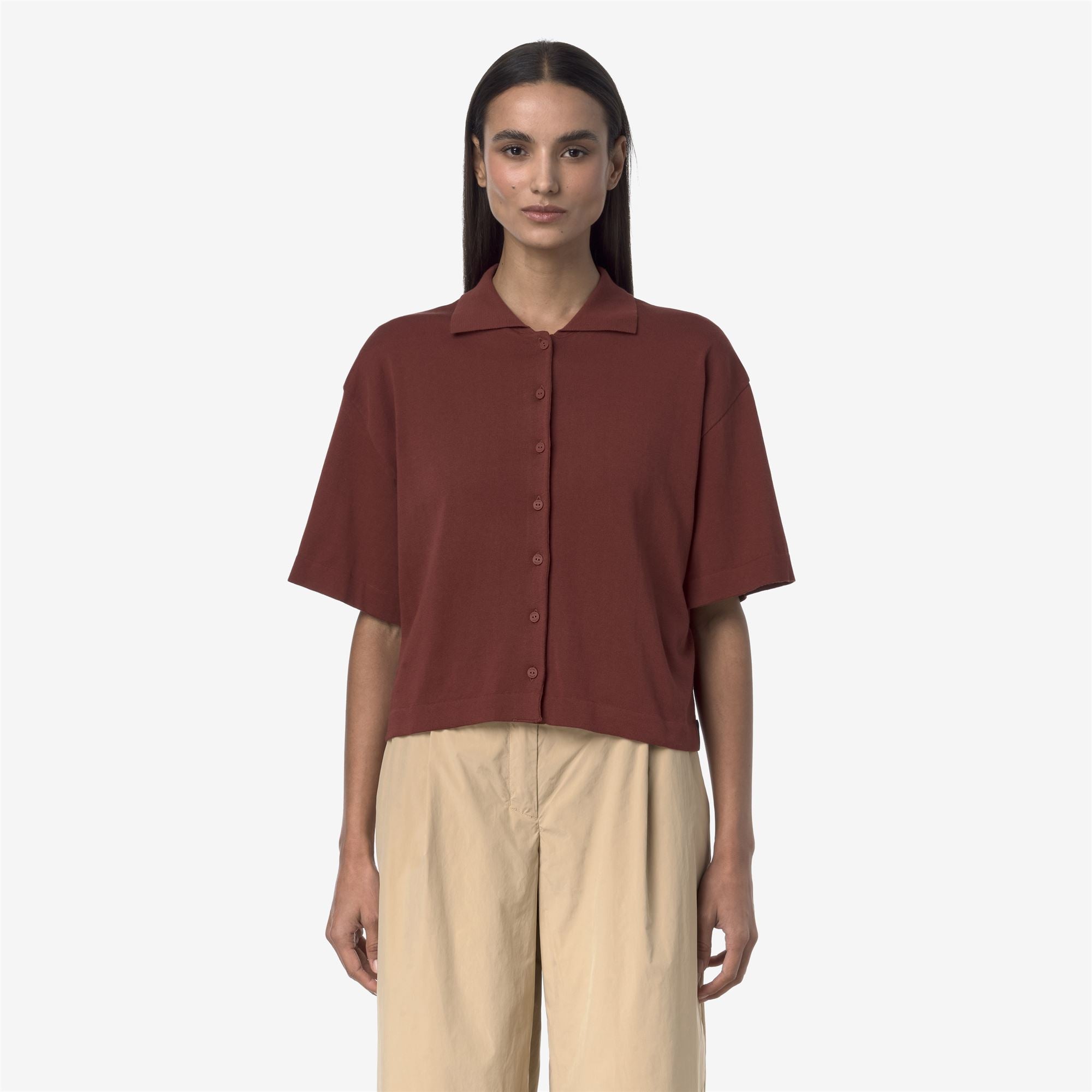 Knitwear_WOMAN_CARRY_Jacket_Brown Fiery - Commercial 4