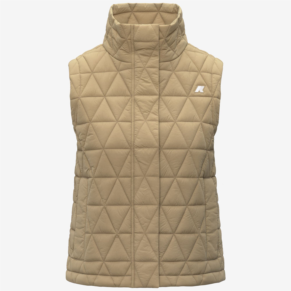 Jackets_Woman_SATINE DIAMOND QUILTED WARM_Vest_Beige Khaki - Commercial 1