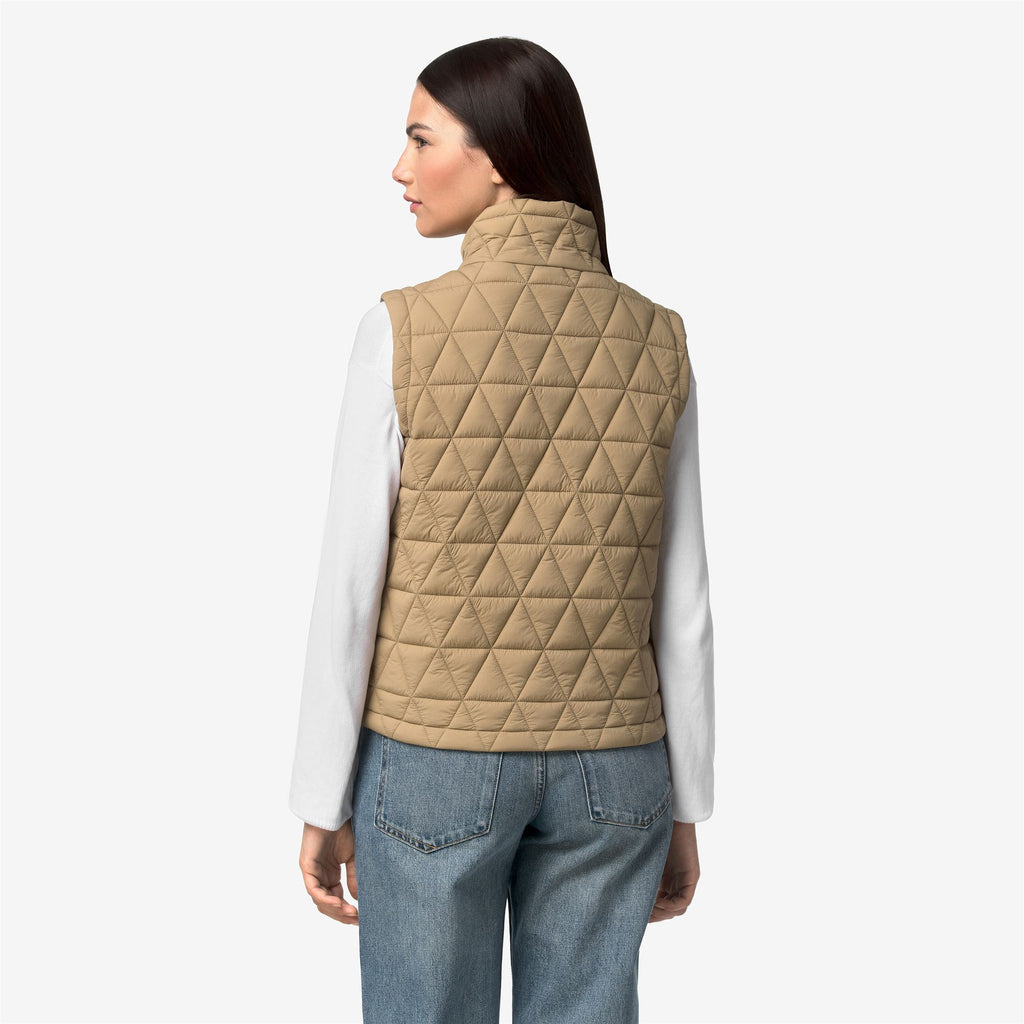 Jackets_Woman_SATINE DIAMOND QUILTED WARM_Vest_Beige Khaki - Commercial 6